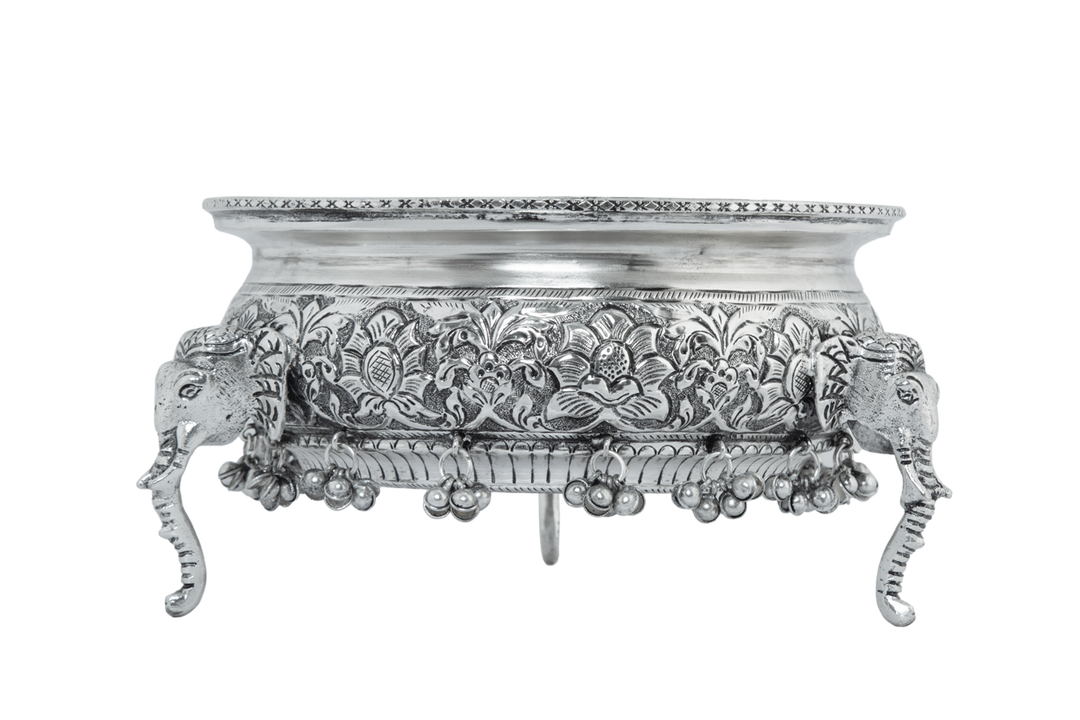 Silver bowl with stand