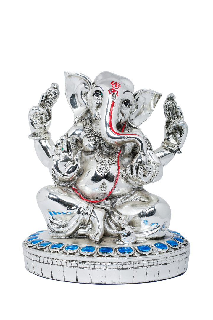 Silver Ganesh ji with redline