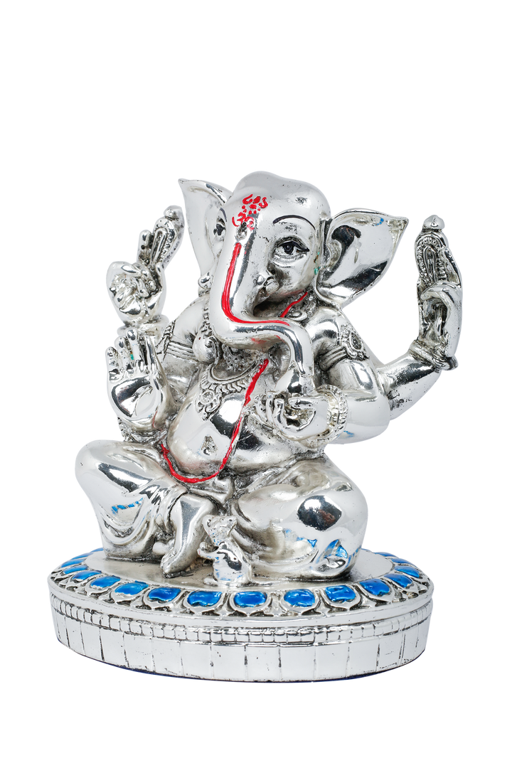 Silver Ganesh ji with redline