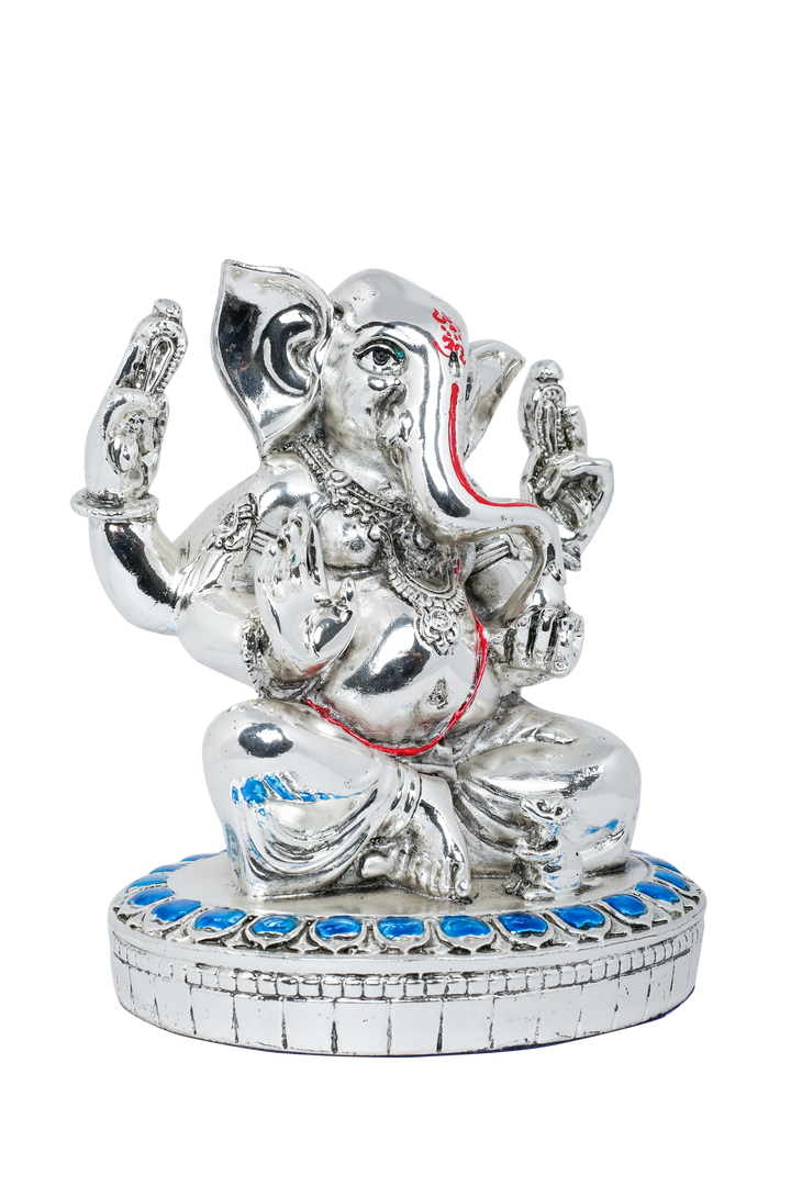 Silver Ganesh ji with redline