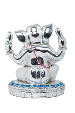 Load image into Gallery viewer, Silver Ganesh ji with redline
