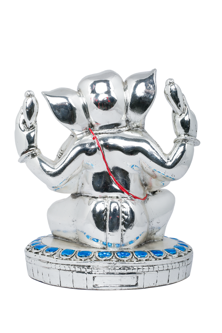 Silver Ganesh ji with redline