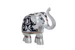 Load image into Gallery viewer, Silver elephant with blue drape
