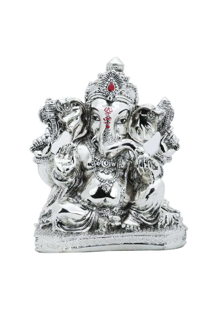 Silver Sitting Ganesh Ji