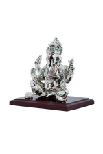 Load image into Gallery viewer, Silver Ganpati Wooden
