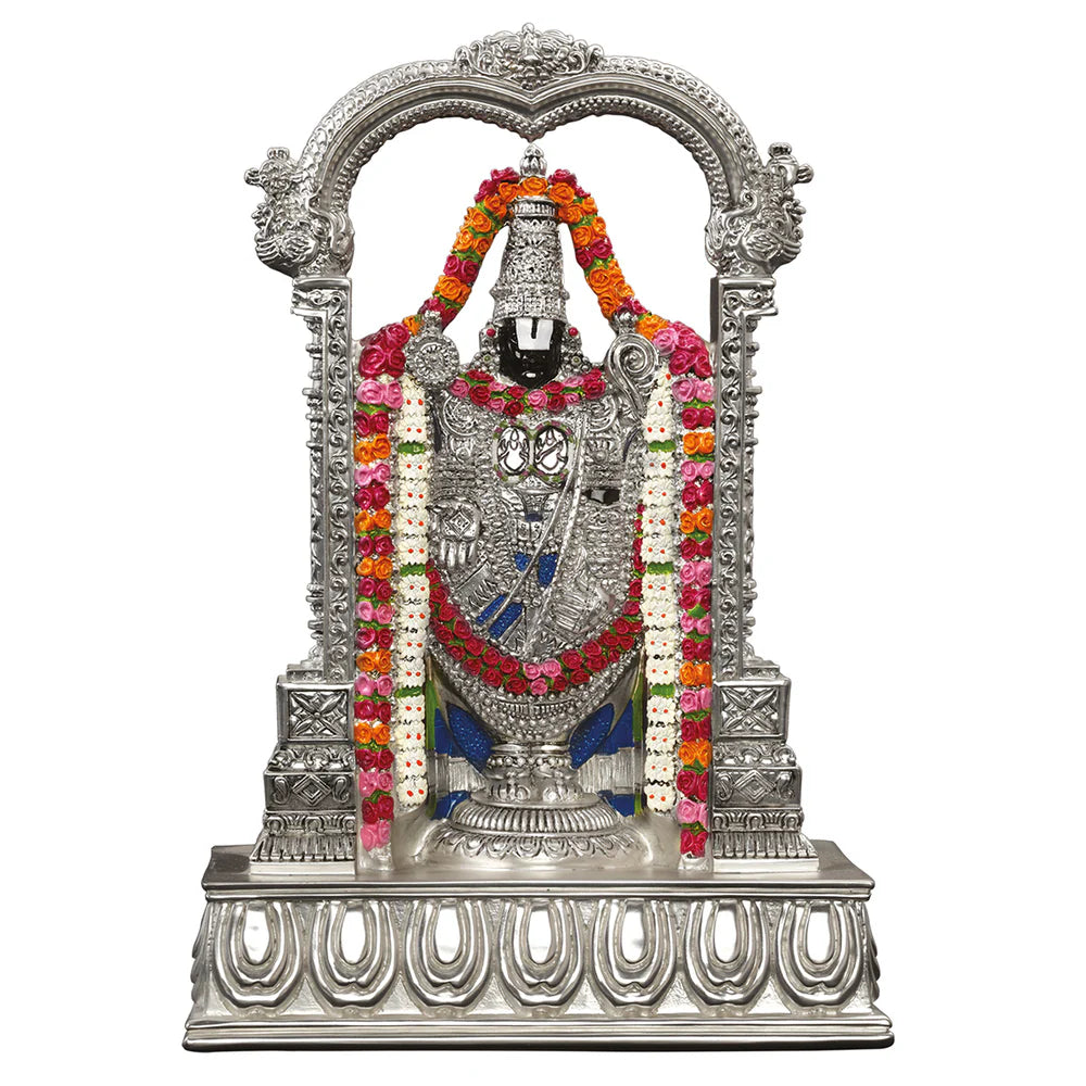 Tirupati Balaji Silver - (h-21 cm)