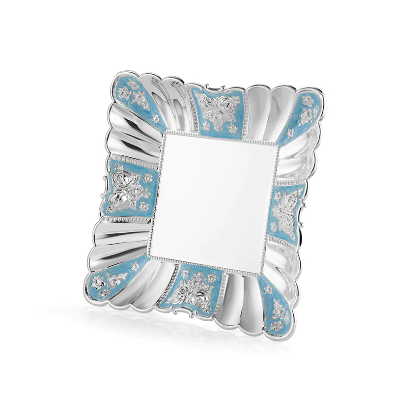 Square Enamel Tray - Sky Blue