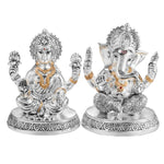 Load image into Gallery viewer, Silver Laxmi Ganesh Pair
