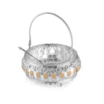 Load image into Gallery viewer, Enamel Basket With Glass Bowl- Peach
