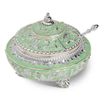 Load image into Gallery viewer, Enamel Sugar Pot - Sea Green
