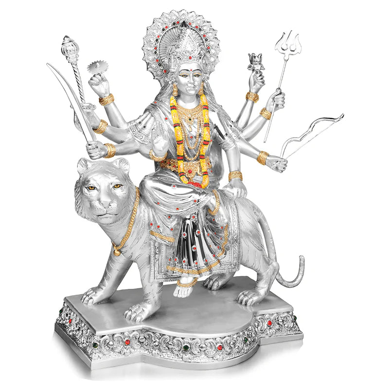 Maa Durga Silver (H35cm) Super Large