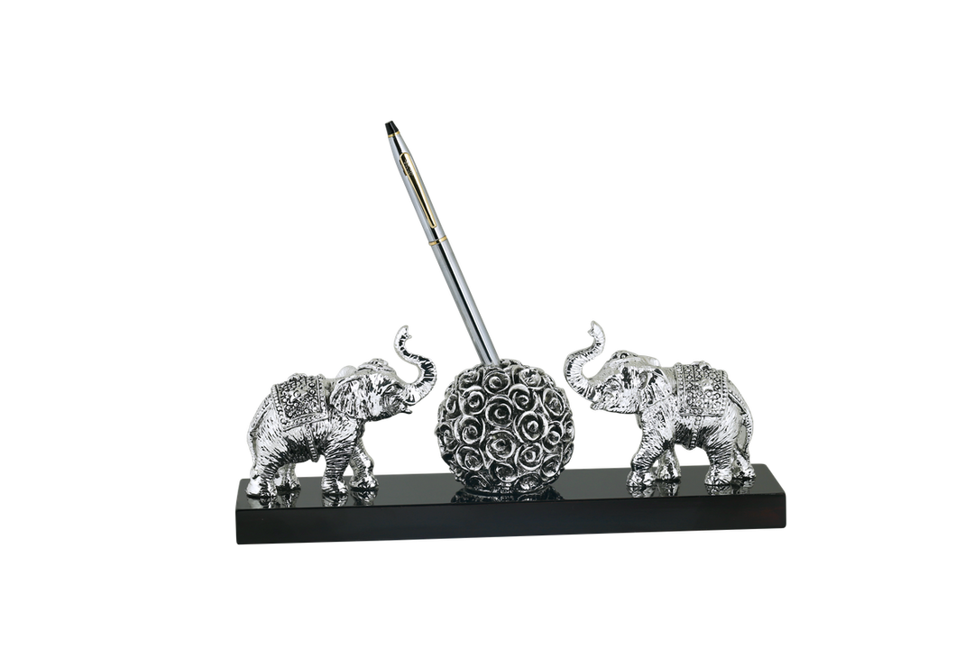 Silver Plated ELEPHANT PEN STAND