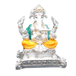 Load image into Gallery viewer, Silver Plated CHARBHUJA GANESHA
