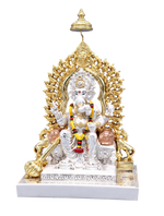 Load image into Gallery viewer, Majestic Silver Plated Chattar Ganesha on Singhasan
