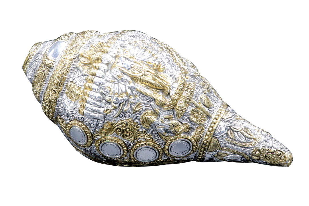 VISHNU SHANKH GOLD AND SILVER PLATTED