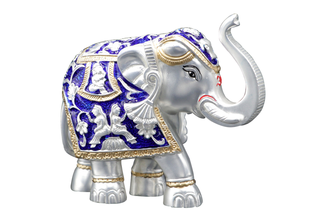 ENAMELLED ELEPHANT TRUNK UP