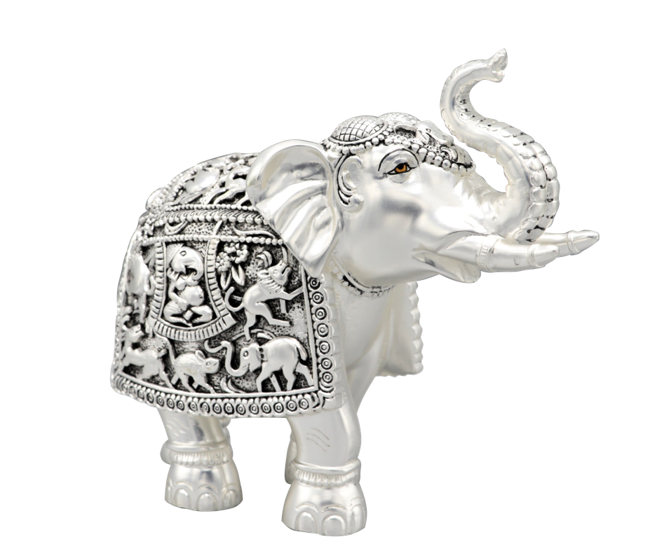 Silver Plated Elephant - A Luxurious Decor Piece