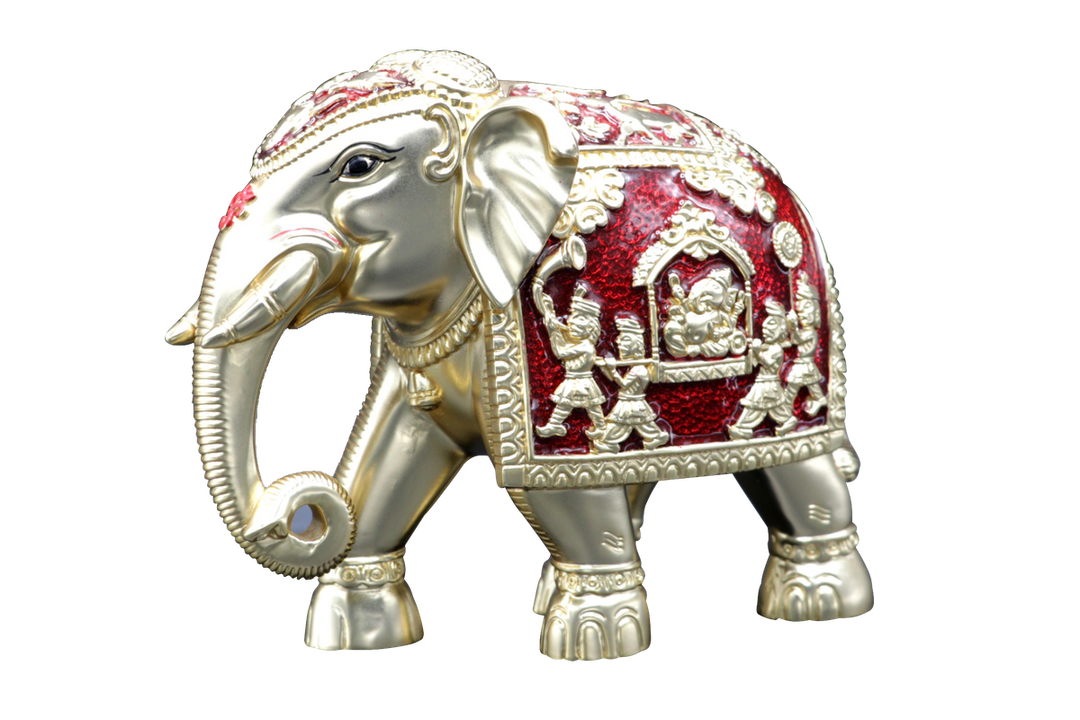 PALKI ELEPHANT GOLD ENAMELLED GLOSSY