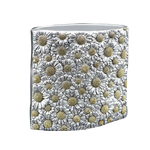 Load image into Gallery viewer, Silver Plated Floral Flair Short Vase
