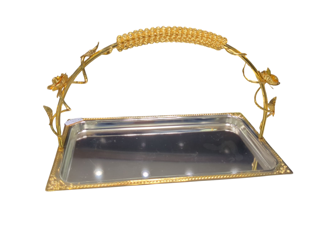 RECTANGLE GOLD PLATED BASKET